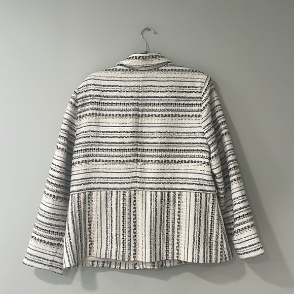Chico's Striped Tweed Jacket XL  16 - Picture 9 of 10